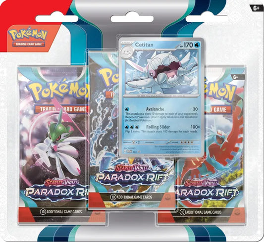 Pokemon TCG SV4 Paradox Rift 3 Packs Blister